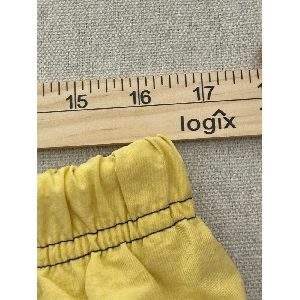 Nautica Mens Swim Trunks Navy Yellow Colorblock Drawstring Shorts Large Logo M